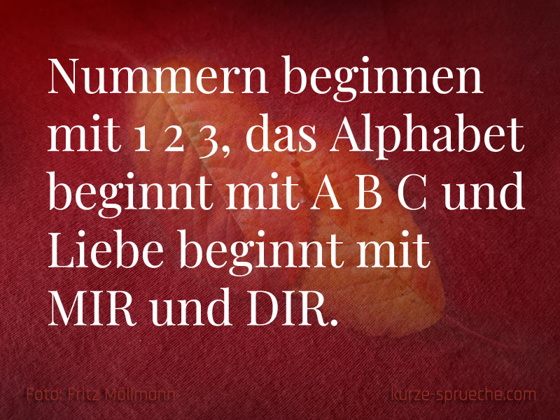 romantischer Liebesspruch Alphabet